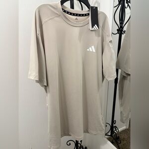 Adidas Men's Beige Short Sleeve Tee
